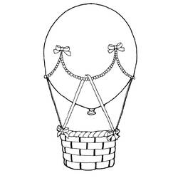 Página para colorir: balão de ar quente (Transporte) #134696 - Páginas para Colorir Imprimíveis Gratuitamente