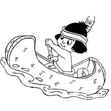 Página para colorir: Barco Pequeno / Canoa (Transporte) #142186 - Páginas para Colorir Imprimíveis Gratuitamente