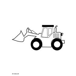 Página para colorir: Bulldozer / Escavadeira Mecânica (Transporte) #141693 - Páginas para Colorir Imprimíveis Gratuitamente