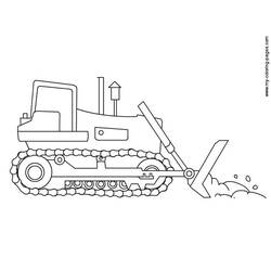 Página para colorir: Bulldozer / Escavadeira Mecânica (Transporte) #141694 - Páginas para Colorir Imprimíveis Gratuitamente