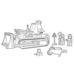 Página para colorir: Bulldozer / Escavadeira Mecânica (Transporte) #141705 - Páginas para Colorir Imprimíveis Gratuitamente