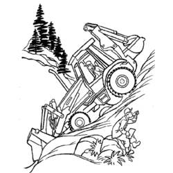 Página para colorir: Bulldozer / Escavadeira Mecânica (Transporte) #141712 - Páginas para Colorir Imprimíveis Gratuitamente