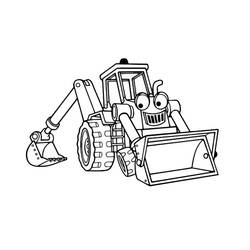 Página para colorir: Bulldozer / Escavadeira Mecânica (Transporte) #141770 - Páginas para Colorir Imprimíveis Gratuitamente