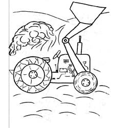 Página para colorir: Bulldozer / Escavadeira Mecânica (Transporte) #141775 - Páginas para Colorir Imprimíveis Gratuitamente
