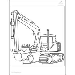 Página para colorir: Bulldozer / Escavadeira Mecânica (Transporte) #141782 - Páginas para Colorir Imprimíveis Gratuitamente
