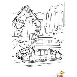 Página para colorir: Bulldozer / Escavadeira Mecânica (Transporte) #141785 - Páginas para Colorir Imprimíveis Gratuitamente