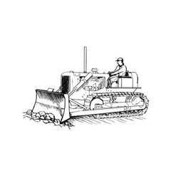 Desenho Bulldozer / Pá Mecânica (Transporte) #141687 para imprimir e colorir