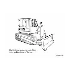 Desenho Bulldozer / Pá Mecânica (Transporte) #141689 para imprimir e colorir