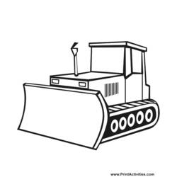 Desenho Bulldozer / Pá Mecânica (Transporte) #141781 para imprimir e colorir