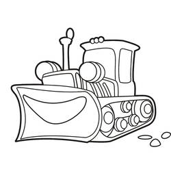 Desenho Bulldozer / Pá Mecânica (Transporte) #204513 para imprimir e colorir