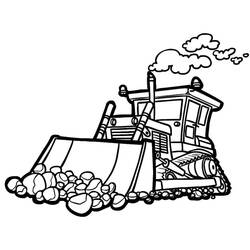 Desenho para colorir Bulldozer / Pá Mecânica (Transporte) #204518, atividade criativa divertida