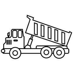 Desenho Caminhão Basculante (Transporte) #202003 para imprimir e colorir