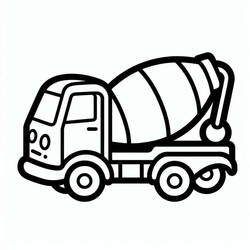 Página para colorir: Caminhão betoneira (Transporte) #220935 - Páginas para Colorir Imprimíveis Gratuitamente