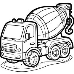Página para colorir: Caminhão betoneira (Transporte) #220937 - Páginas para Colorir Imprimíveis Gratuitamente