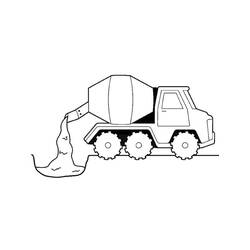 Página para colorir: Caminhão betoneira (Transporte) #220939 - Páginas para Colorir Imprimíveis Gratuitamente