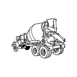 Página para colorir: Caminhão betoneira (Transporte) #220940 - Páginas para Colorir Imprimíveis Gratuitamente