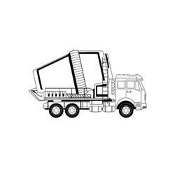 Página para colorir: Caminhão betoneira (Transporte) #220941 - Páginas para Colorir Imprimíveis Gratuitamente