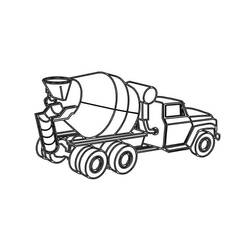 Página para colorir: Caminhão betoneira (Transporte) #220942 - Páginas para Colorir Imprimíveis Gratuitamente
