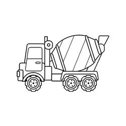 Página para colorir: Caminhão betoneira (Transporte) #220944 - Páginas para Colorir Imprimíveis Gratuitamente