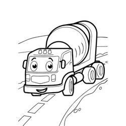 Página para colorir: Caminhão betoneira (Transporte) #220949 - Páginas para Colorir Imprimíveis Gratuitamente