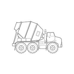 Página para colorir: Caminhão betoneira (Transporte) #220950 - Páginas para Colorir Imprimíveis Gratuitamente