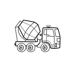 Página para colorir: Caminhão betoneira (Transporte) #220952 - Páginas para Colorir Imprimíveis Gratuitamente