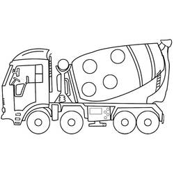 Página para colorir: Caminhão betoneira (Transporte) #220953 - Páginas para Colorir Imprimíveis Gratuitamente