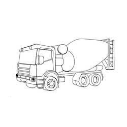 Página para colorir: Caminhão betoneira (Transporte) #220955 - Páginas para Colorir Imprimíveis Gratuitamente