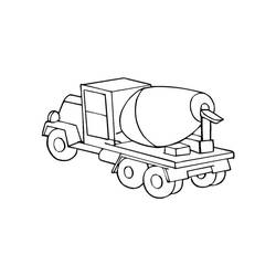 Página para colorir: Caminhão betoneira (Transporte) #220959 - Páginas para Colorir Imprimíveis Gratuitamente