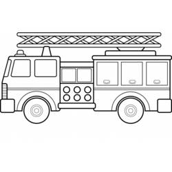 Página para colorir: Caminhão de bombeiros (Transporte) #135778 - Páginas para Colorir Imprimíveis Gratuitamente