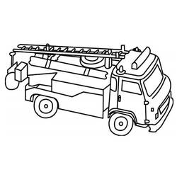 Página para colorir: Caminhão de bombeiros (Transporte) #135780 - Páginas para Colorir Imprimíveis Gratuitamente