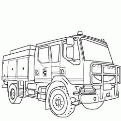 Página para colorir: Caminhão de bombeiros (Transporte) #135787 - Páginas para Colorir Imprimíveis Gratuitamente