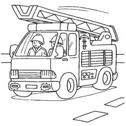 Desenhos para colorir: Caminhão de bombeiros - Páginas para Colorir Imprimíveis Gratuitamente