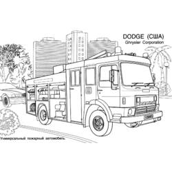 Página para colorir: Caminhão de bombeiros (Transporte) #135793 - Páginas para Colorir Imprimíveis Gratuitamente