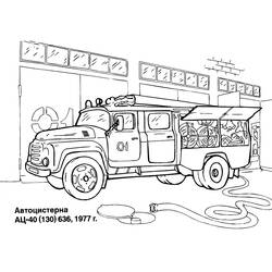 Página para colorir: Caminhão de bombeiros (Transporte) #135795 - Páginas para Colorir Imprimíveis Gratuitamente