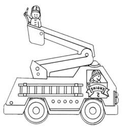 Página para colorir: Caminhão de bombeiros (Transporte) #135796 - Páginas para Colorir Imprimíveis Gratuitamente