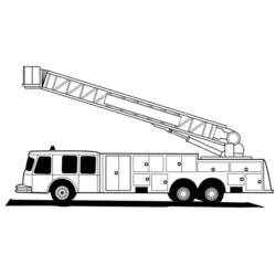 Página para colorir: Caminhão de bombeiros (Transporte) #135799 - Páginas para Colorir Imprimíveis Gratuitamente