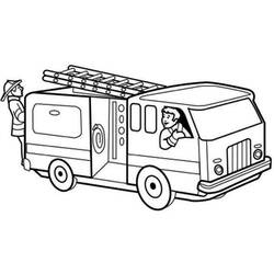 Página para colorir: Caminhão de bombeiros (Transporte) #135803 - Páginas para Colorir Imprimíveis Gratuitamente
