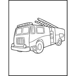 Página para colorir: Caminhão de bombeiros (Transporte) #135807 - Páginas para Colorir Imprimíveis Gratuitamente