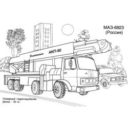 Página para colorir: Caminhão de bombeiros (Transporte) #135809 - Páginas para Colorir Imprimíveis Gratuitamente