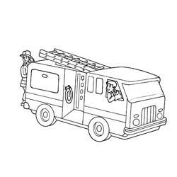 Página para colorir: Caminhão de bombeiros (Transporte) #135812 - Páginas para Colorir Imprimíveis Gratuitamente
