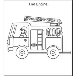 Página para colorir: Caminhão de bombeiros (Transporte) #135816 - Páginas para Colorir Imprimíveis Gratuitamente