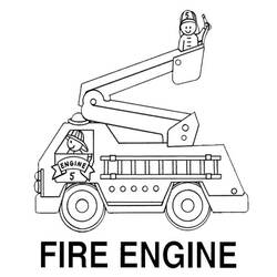 Página para colorir: Caminhão de bombeiros (Transporte) #135817 - Páginas para Colorir Imprimíveis Gratuitamente