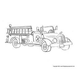 Página para colorir: Caminhão de bombeiros (Transporte) #135819 - Páginas para Colorir Imprimíveis Gratuitamente
