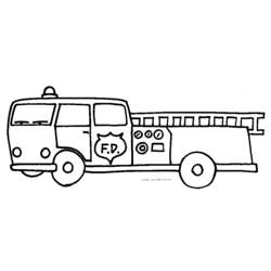 Página para colorir: Caminhão de bombeiros (Transporte) #135820 - Páginas para Colorir Imprimíveis Gratuitamente