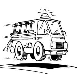 Página para colorir: Caminhão de bombeiros (Transporte) #135823 - Páginas para Colorir Imprimíveis Gratuitamente