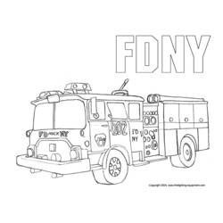 Página para colorir: Caminhão de bombeiros (Transporte) #135825 - Páginas para Colorir Imprimíveis Gratuitamente