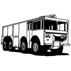 Página para colorir: Caminhão de bombeiros (Transporte) #135830 - Páginas para Colorir Imprimíveis Gratuitamente