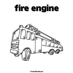 Página para colorir: Caminhão de bombeiros (Transporte) #135833 - Páginas para Colorir Imprimíveis Gratuitamente