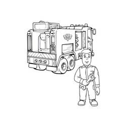 Página para colorir: Caminhão de bombeiros (Transporte) #135839 - Páginas para Colorir Imprimíveis Gratuitamente